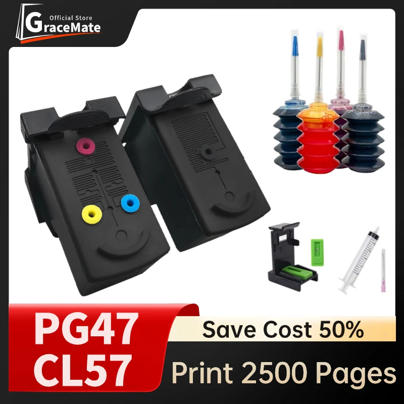 PG47 CL57 Remanufactured Ink Cartridge Replacement for canon printer pixma cartridge E400 E410 E480 E4270 E3170 E3177 E3470
PG47 CL57 Remanufactured Ink Cartridge Replacement for canon printer pixma cartridge E400 E410 E480 E4270 E3170 E3177 E3470