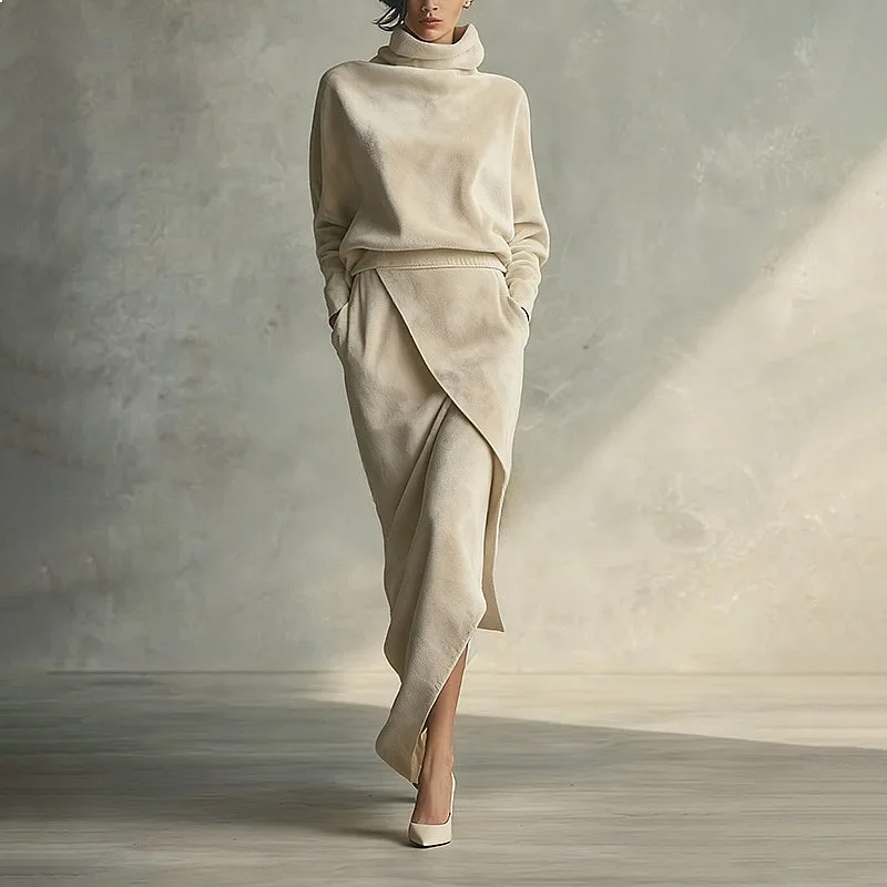 Women's Suede Loose Batwing Sleeve Irregular Skirt Suit Sets Spring Summer Matching Set
Women's Suede Loose Batwing Sleeve Irregular Skirt Suit Sets Spring Summer Matching Set