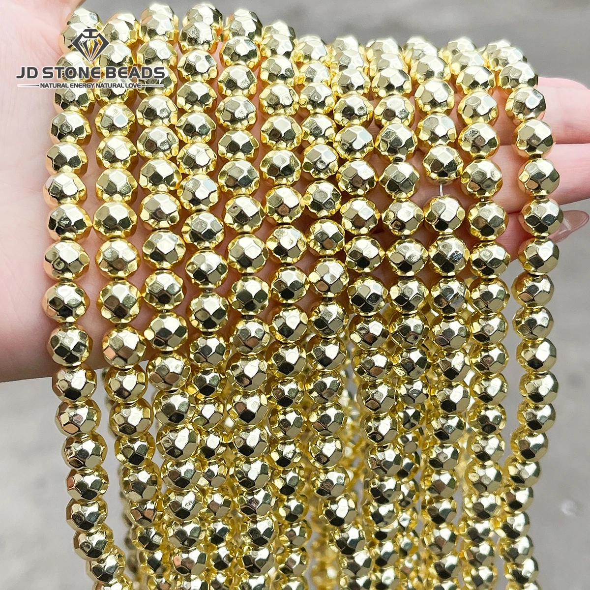Wholesale Golden Plated Faceted Hematite Round Loose Spacer Beads 2 3 4 6 8 10mm For Jewelry Making Diy Bracelets Necklace
Wholesale Golden Plated Faceted Hematite Round Loose Spacer Beads 2 3 4 6 8 10mm For Jewelry Making Diy Bracelets Necklace
