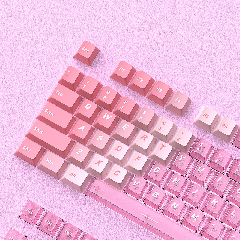 Sakura powder keycap mechanical keyboard small full set of 153 keys PBT sublimation PC double color original factory
Sakura powder keycap mechanical keyboard small full set of 153 keys PBT sublimation PC double color original factory