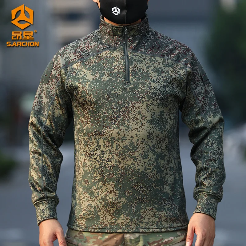 Outdoor Plus Fleece Long Sleeved Tactical Shirt Camouflage Hiking Hunting Clothes Thick Warmth Windproof Men's Training Cothing
Outdoor Plus Fleece Long Sleeved Tactical Shirt Camouflage Hiking Hunting Clothes Thick Warmth Windproof Men's Training Cothing