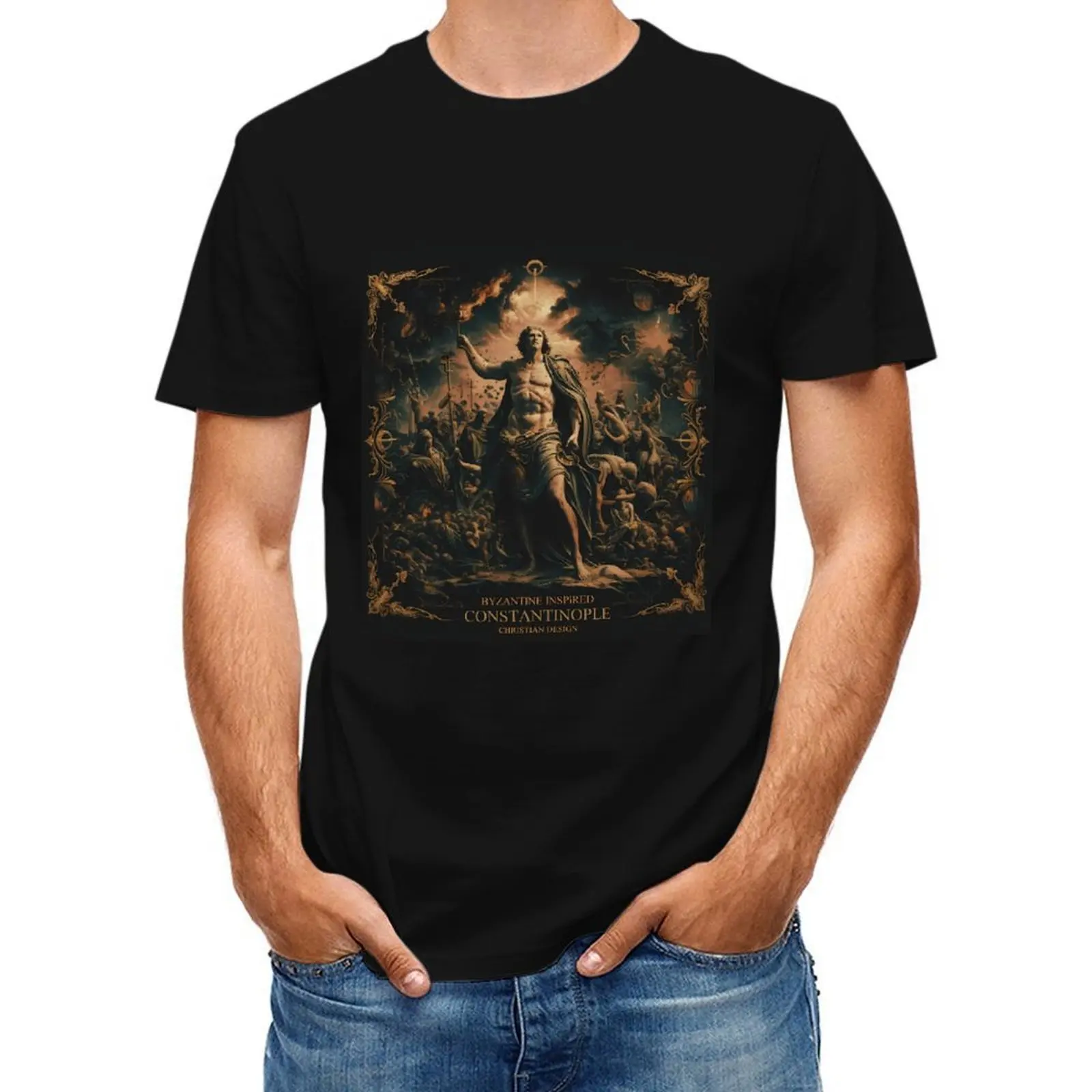 CONSTANTINOPLE - Byzantine Inspired Christian Design T-Shirt vintage boys animal print Men's t shirts
CONSTANTINOPLE - Byzantine Inspired Christian Design T-Shirt vintage boys animal print Men's t shirts