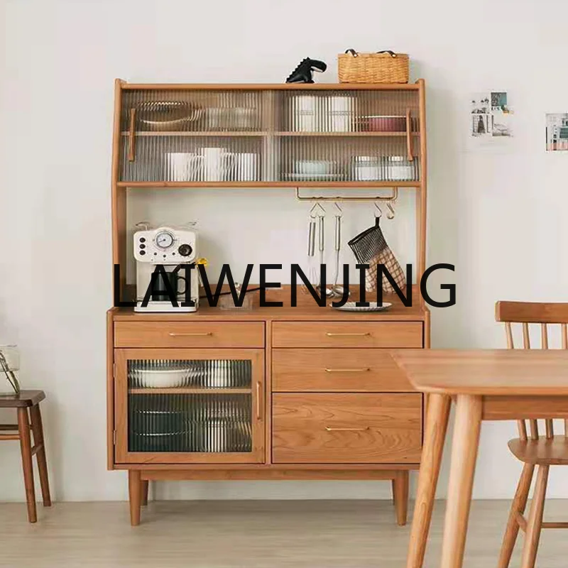 Glass Solid Wood Sideboard Integrated Wall Living Room Home Light Luxury Kitchen Locker
Glass Solid Wood Sideboard Integrated Wall Living Room Home Light Luxury Kitchen Locker