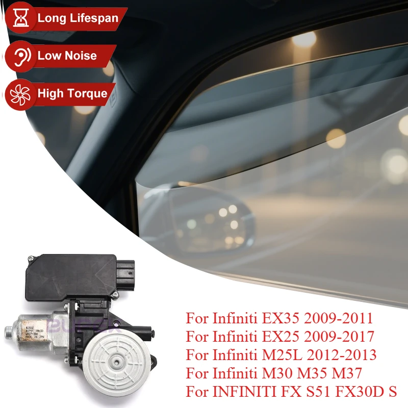 BUPEK Power Window Motor for Infiniti EX35 EX25 M25L M30 M35 M37 FX S51 FX30D Electric Glass Regulator Genuine Parts 807511ML0E
BUPEK Power Window Motor for Infiniti EX35 EX25 M25L M30 M35 M37 FX S51 FX30D Electric Glass Regulator Genuine Parts 807511ML0E