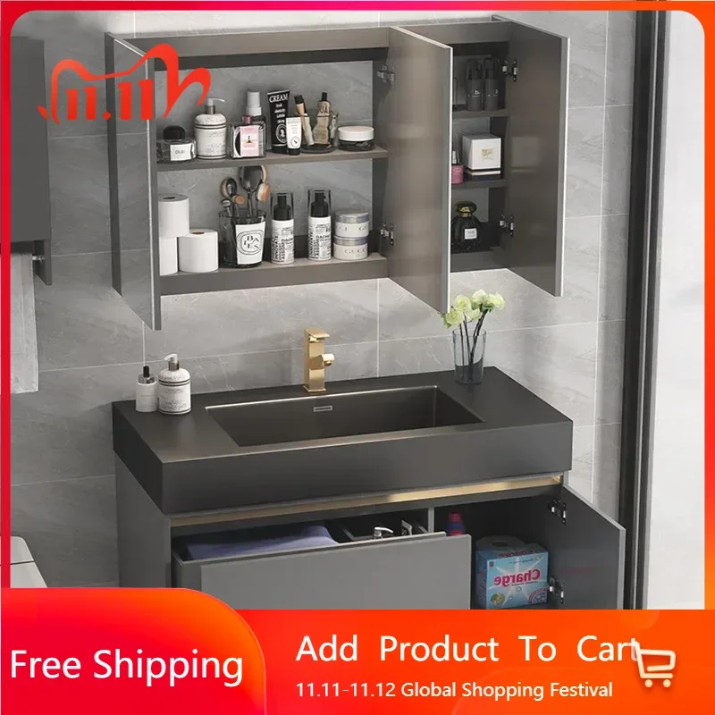 Luxury Bathroom Cabinets Vanity With Sink Toilet slate integrated WashBasin Modern Bathroom Smart Mirror Cabinet Home Furniture
Luxury Bathroom Cabinets Vanity With Sink Toilet slate integrated WashBasin Modern Bathroom Smart Mirror Cabinet Home Furniture