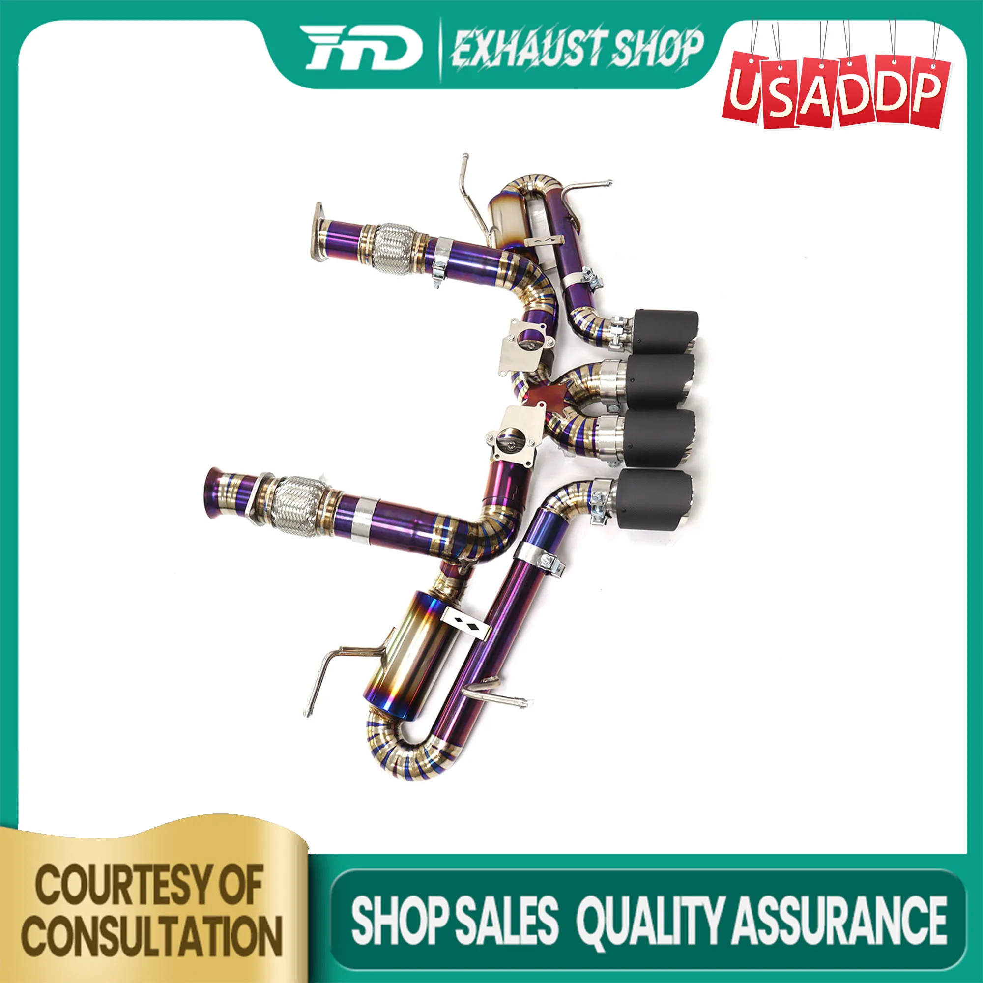 HMD Exhaust Catback for Corvette C8 Z06 5.5L V8 Ti OEM valve Muffler Tips Baked Purple Exact Fit Lossless installation
HMD Exhaust Catback for Corvette C8 Z06 5.5L V8 Ti OEM valve Muffler Tips Baked Purple Exact Fit Lossless installation
