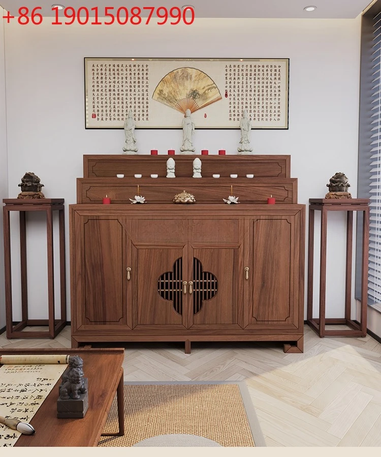 Solid wood table incense household three-layer step table living room incense table
Solid wood table incense household three-layer step table living room incense table