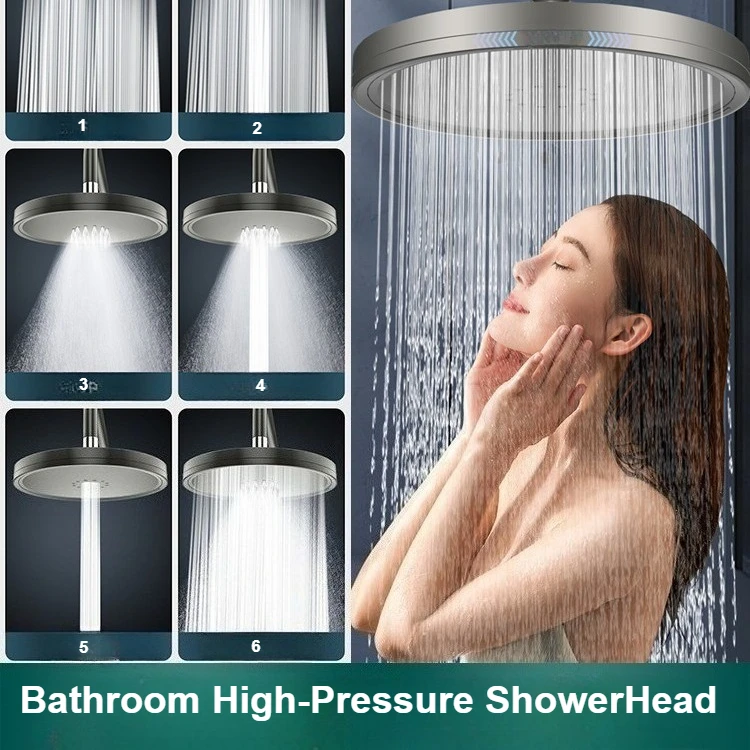 6-режимная регулируемая насадка для душа высокого давления для ванной комнаты, большая панель, верхний спрей с дождевой поверхностью 360 ° Поворотная бытовая насадка для душа
6-режимная регулируемая насадка для душа высокого давления для ванной комнаты, большая панель, верхний спрей с дождевой поверхностью 360 ° Поворотная бытовая насадка для душа