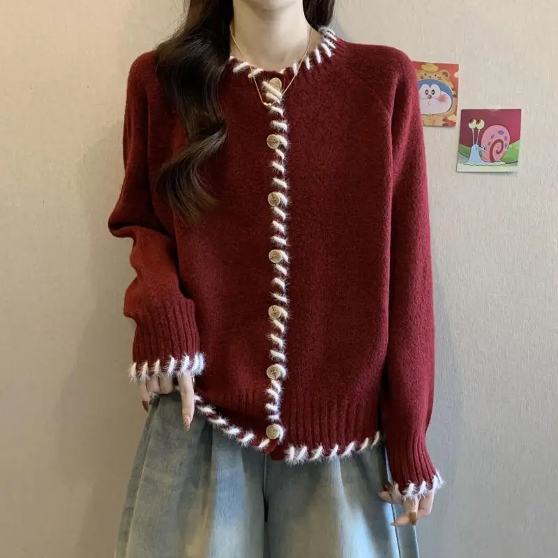 Women's Clothing Christmas Sweater New Year's Sweater Red Knit Cardigan Coat Autumn and Winter Plus Size Loose Tops
Women's Clothing Christmas Sweater New Year's Sweater Red Knit Cardigan Coat Autumn and Winter Plus Size Loose Tops