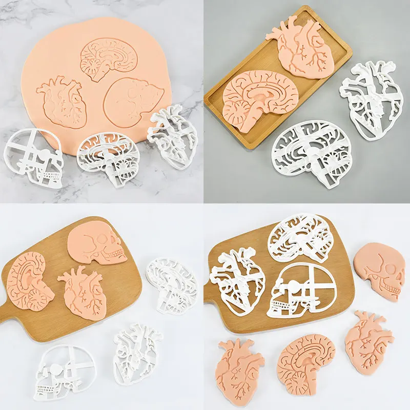 Halloween Cookie Mold Skull Head Human Organs Cookie Cutter Halloween Party Embosser Biscuit Mould Baking Decoration Supplies
Halloween Cookie Mold Skull Head Human Organs Cookie Cutter Halloween Party Embosser Biscuit Mould Baking Decoration Supplies