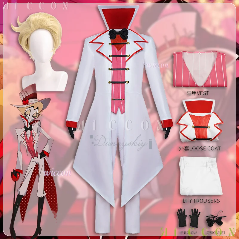 Halloween Costume Fancy Tailcoat Uniform Lucifer Devil Cosplay Costume Full Set Adult Men kids Carnival Outfit Adulto
Halloween Costume Fancy Tailcoat Uniform Lucifer Devil Cosplay Costume Full Set Adult Men kids Carnival Outfit Adulto