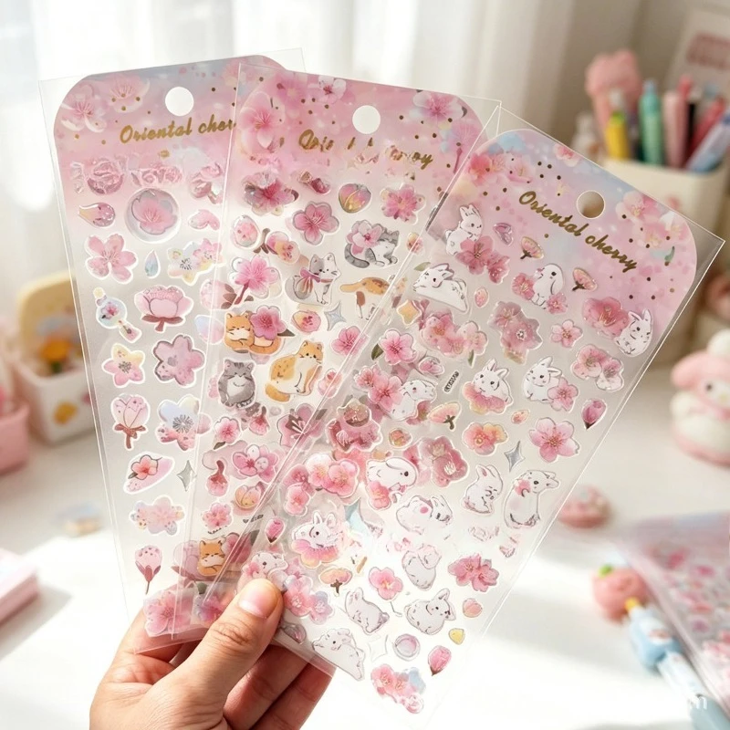 3D Crystal Stickers, Sakura Cat Sticker, Cute Cherry Blossom Kitten Decal, Kids Reward DIY Craft, Phone Decoration
3D Crystal Stickers, Sakura Cat Sticker, Cute Cherry Blossom Kitten Decal, Kids Reward DIY Craft, Phone Decoration