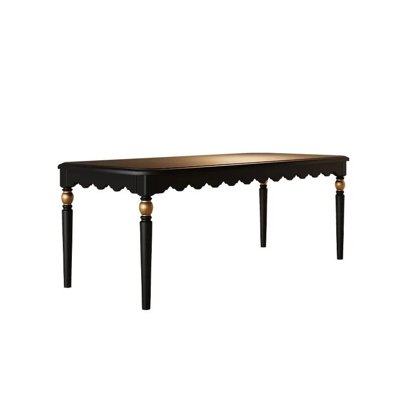 Retro all-solid wood rectangular dining table, living room negotiation table to eat against the wall
Retro all-solid wood rectangular dining table, living room negotiation table to eat against the wall