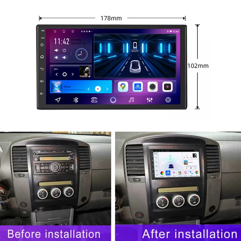 7inch Car Stereo Multimedia Carplay Android 15 Car Radio For Nissan Navara D40 D22 2007-2015 BT 1280*720QLED Wireless Auto Radio
7inch Car Stereo Multimedia Carplay Android 15 Car Radio For Nissan Navara D40 D22 2007-2015 BT 1280*720QLED Wireless Auto Radio