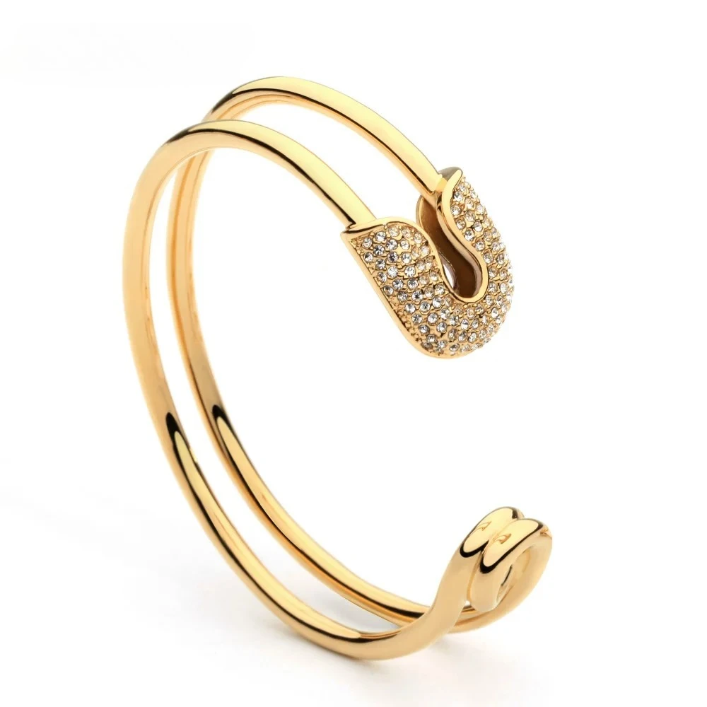 Unique Paper Clip Gold Color Cuff Bracelet Shining Crystal Bangle Bracelet For Women Bracelets Bangles Pulseiras
Unique Paper Clip Gold Color Cuff Bracelet Shining Crystal Bangle Bracelet For Women Bracelets Bangles Pulseiras