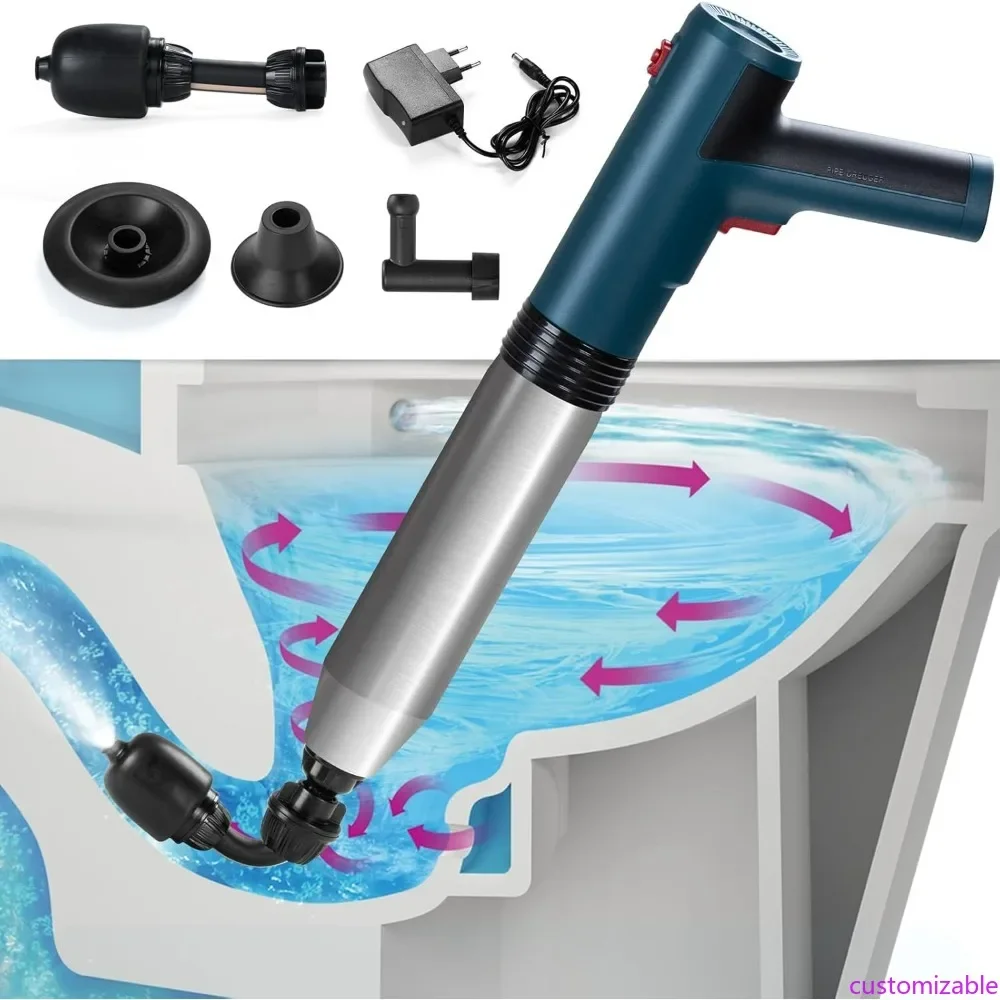 High-Pressure Toilet Plunger for Clearing Bathroom, Floor Drain, Sewer, and Kitchen Pipe Clogs
High-Pressure Toilet Plunger for Clearing Bathroom, Floor Drain, Sewer, and Kitchen Pipe Clogs