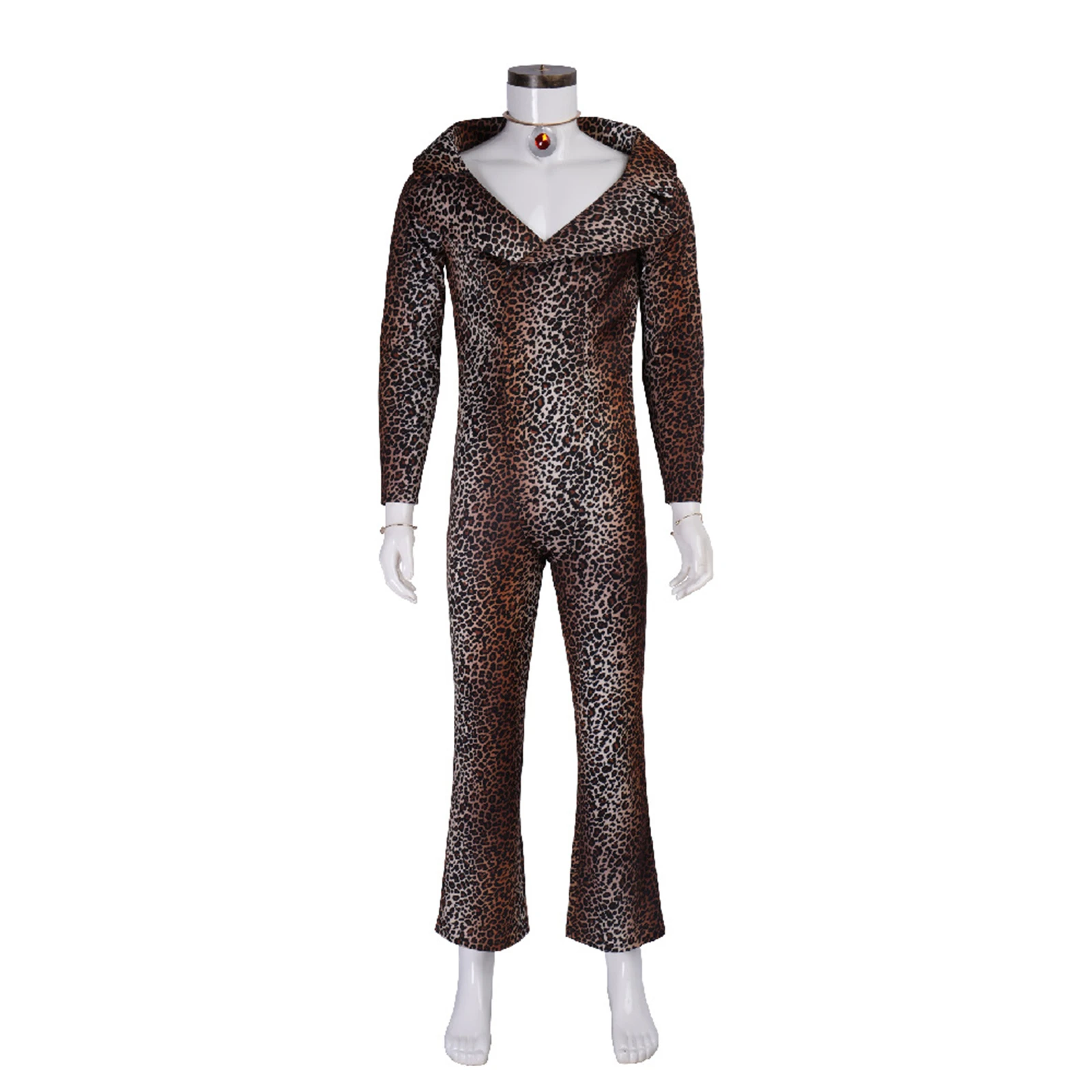 Ruby Rhod Cosplay Costume Leopard Print Jumpsuit Unisex V-Neck Uniform With Necklace Bracelet Halloween Set
Ruby Rhod Cosplay Costume Leopard Print Jumpsuit Unisex V-Neck Uniform With Necklace Bracelet Halloween Set