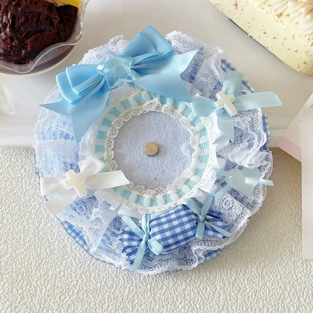 Милый кружевной магнитный держатель для значков в стиле аниме, подставка для значков-брошей в форме розы, креста, сердца, звезды, с декоративной лентой, аксессуары для сумок Ita Bag
Милый кружевной магнитный держатель для значков в стиле аниме, подставка для значков-брошей в форме розы, креста, сердца, звезды, с декоративной лентой, аксессуары для сумок Ita Bag