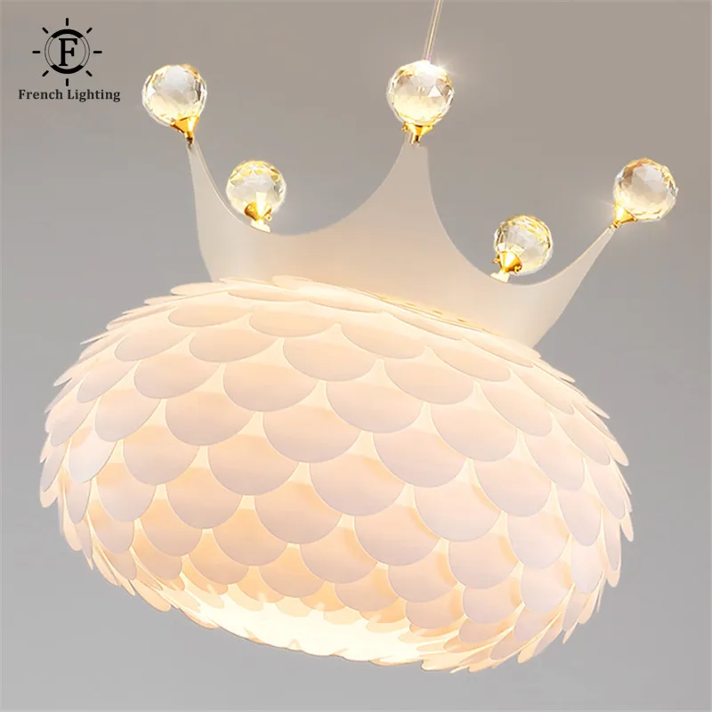 Nordic Crown Pendant Light Design Simple Decor Princess Girl Children'S Room white Led Ceiling Lamp For Dining Living Room
Nordic Crown Pendant Light Design Simple Decor Princess Girl Children'S Room white Led Ceiling Lamp For Dining Living Room