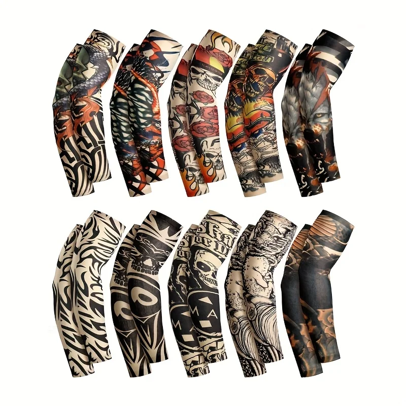 20 pieces of men's cooling arm sleeves, long finger less sleeves, anti slip UV protection, sports temporary tattoo sleeves
20 pieces of men's cooling arm sleeves, long finger less sleeves, anti slip UV protection, sports temporary tattoo sleeves
