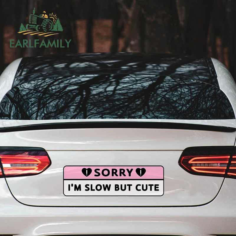 EARLFAMILY 43cm for SORRY IM SLOW BUT CUTE Text Car Stickers Funny Bumper Trunk Windshield Decal Sunscreen Campervan Accessories
EARLFAMILY 43cm for SORRY IM SLOW BUT CUTE Text Car Stickers Funny Bumper Trunk Windshield Decal Sunscreen Campervan Accessories