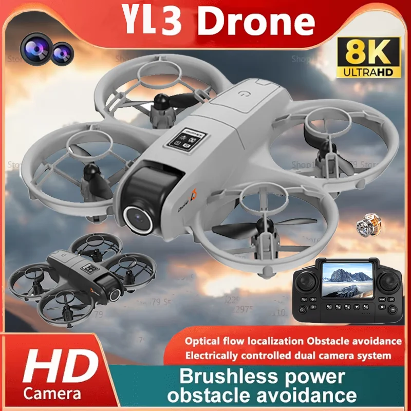 YL3 RC Drone 2.4G 5G GPS Professional 8K HD Aerial Photography Remote Control Aircraft HD Dual Camera Quadcopter Boy Toys Gifts 
YL3 RC Drone 2.4G 5G GPS Professional 8K HD Aerial Photography Remote Control Aircraft HD Dual Camera Quadcopter Boy Toys Gifts