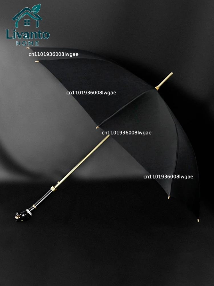 Creative Leopard Head Umbrella Luxury Black Big Long Handle Beach Umbrella Windproof UV Sun Women's Rain Umbrellas Business Men
Creative Leopard Head Umbrella Luxury Black Big Long Handle Beach Umbrella Windproof UV Sun Women's Rain Umbrellas Business Men