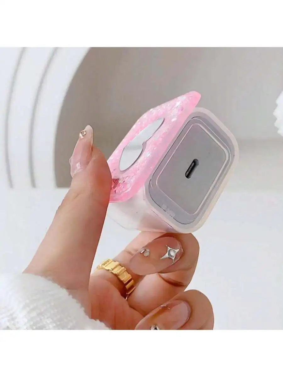 5pcs Heart Glitter TPU Charger Protector Cover For 18W 20W Fast Charger Compatible With iPhone 16 15 14 13 12
5pcs Heart Glitter TPU Charger Protector Cover For 18W 20W Fast Charger Compatible With iPhone 16 15 14 13 12