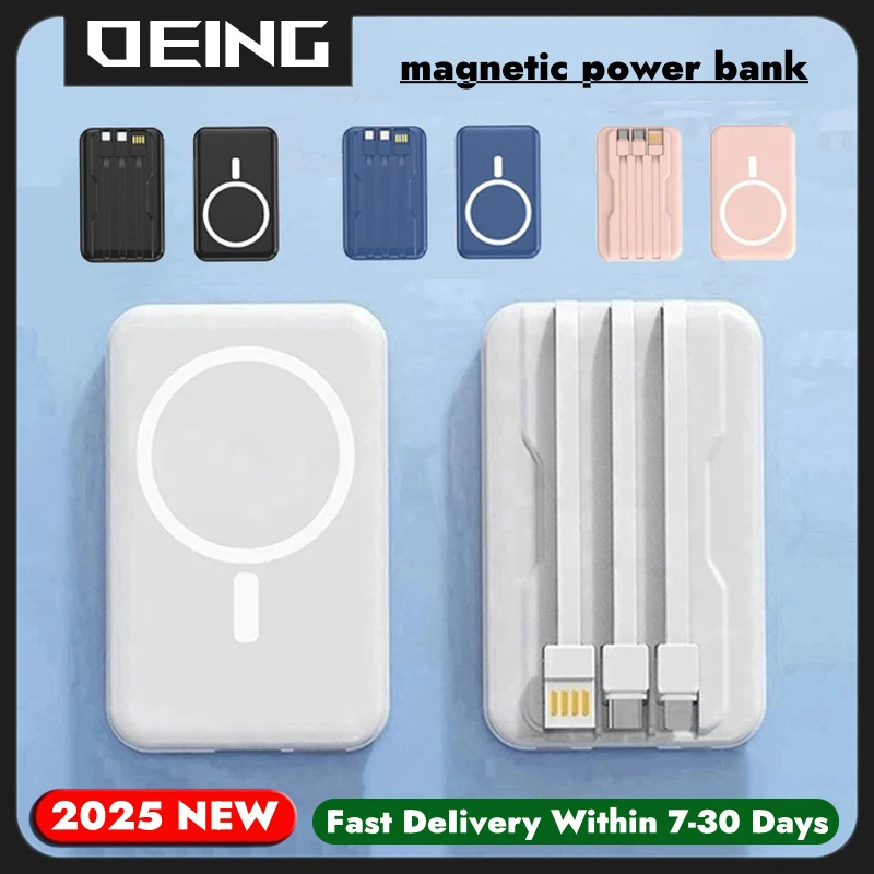 10000mAh Macsafe Powerbank Magnetic Wireless Power Bank PD20W Fast Charger External Battery For iPhone 16 15 14 13 12 11 Samsung
10000mAh Macsafe Powerbank Magnetic Wireless Power Bank PD20W Fast Charger External Battery For iPhone 16 15 14 13 12 11 Samsung