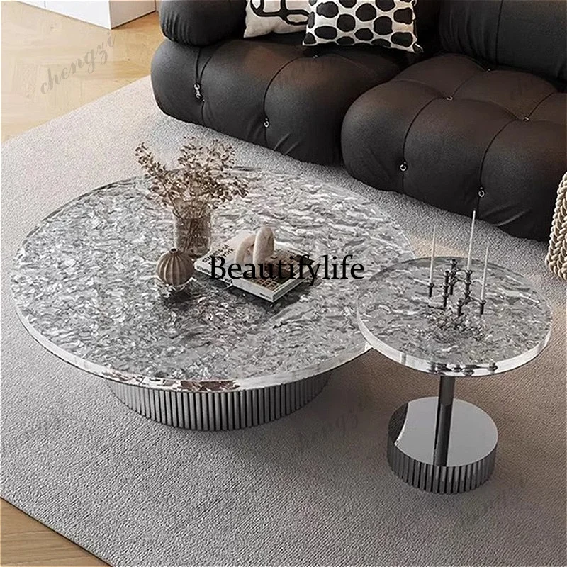 Italian Minimalist Round Marble Coffee Table Luxury Designer Creative Small Space Living Room Coffee Furniture
Italian Minimalist Round Marble Coffee Table Luxury Designer Creative Small Space Living Room Coffee Furniture