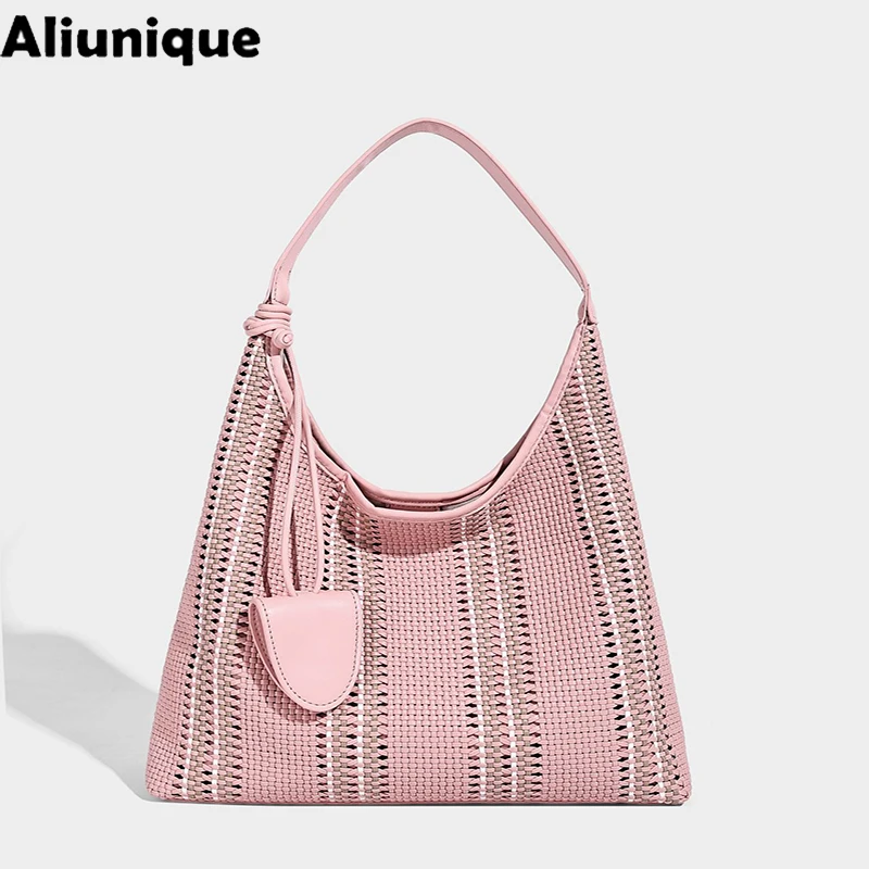 2026 Summer Woven Tote Bag Large Capacity Shoulder Underarm Bag Elegant PU Handbags Casual Versatile Daily Shopping Handle Bags
2026 Summer Woven Tote Bag Large Capacity Shoulder Underarm Bag Elegant PU Handbags Casual Versatile Daily Shopping Handle Bags