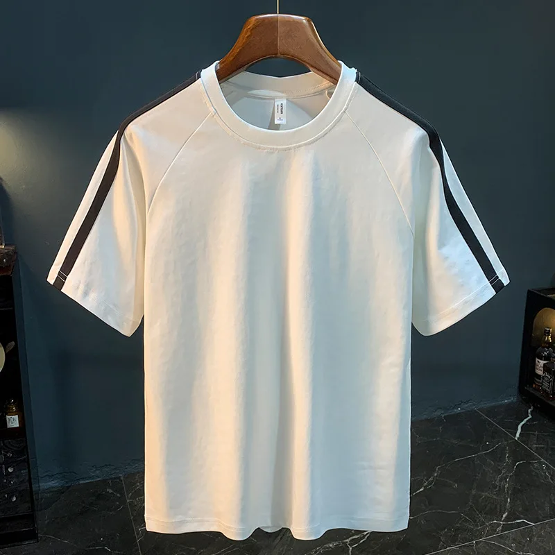 Loose T-shirt men's summer 2025 new striped splicing trend design, casual and fashionable short sleeved top
Loose T-shirt men's summer 2025 new striped splicing trend design, casual and fashionable short sleeved top