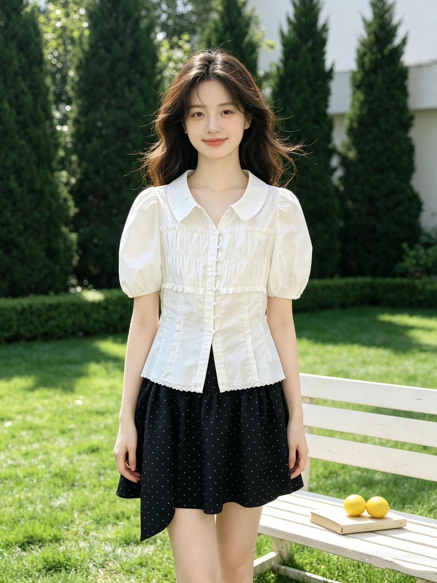 Summer Korean Style Bubble Sleeve Polka Dot Skirt And Shirt Set Women's Fashion High Waist Short Sleeve Blouse And A-Line Min...
Summer Korean Style Bubble Sleeve Polka Dot Skirt And Shirt Set Women's Fashion High Waist Short Sleeve Blouse And A-Line Min...