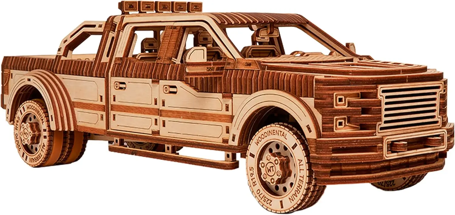 Wooden 3D Puzzle Pickup Truck SUV Car DIY Mechanical Model Kit for Adults - Rides Up to 32 Feet
Wooden 3D Puzzle Pickup Truck SUV Car DIY Mechanical Model Kit for Adults - Rides Up to 32 Feet