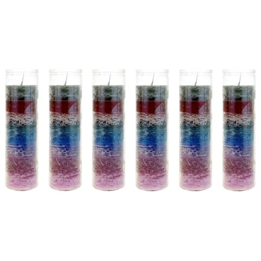 6 pcs Unscented 7 Color Glass Devotional Prayer Candles, Hand Pou Wax Candle 2 Inch x 8 Inch, Sanctuary, Vigils, Prayers, Casti
6 pcs Unscented 7 Color Glass Devotional Prayer Candles, Hand Pou Wax Candle 2 Inch x 8 Inch, Sanctuary, Vigils, Prayers, Casti