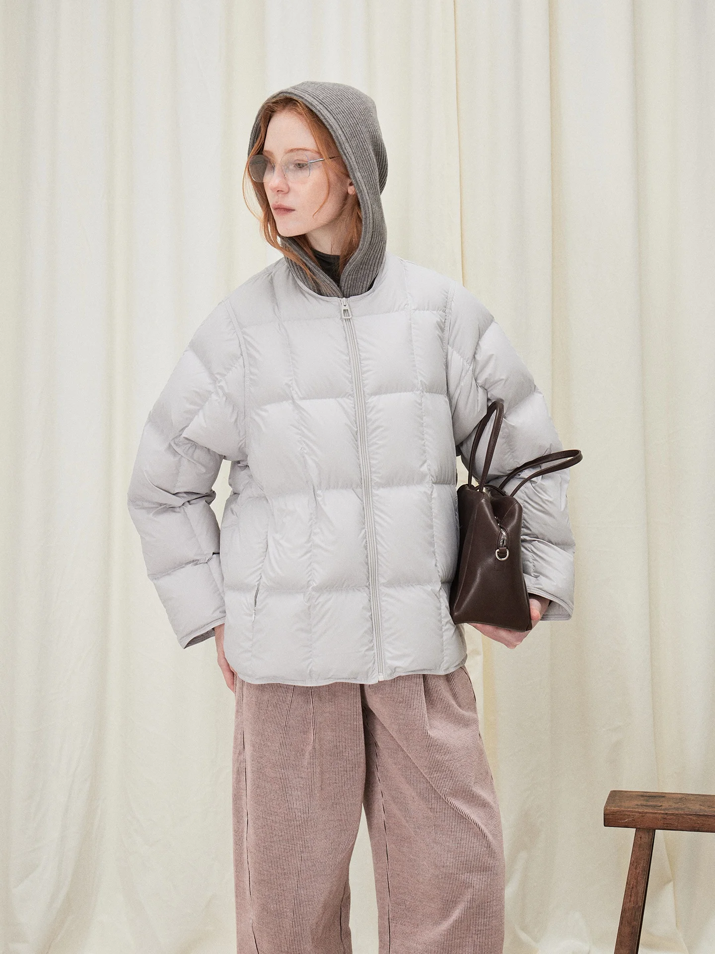 Thiened White Du down Hooded Knitted Jaet Detachable Hat Patchwork Design Winter Outerwear Women's Faion Simple Sle
Thiened White Du down Hooded Knitted Jaet Detachable Hat Patchwork Design Winter Outerwear Women's Faion Simple Sle