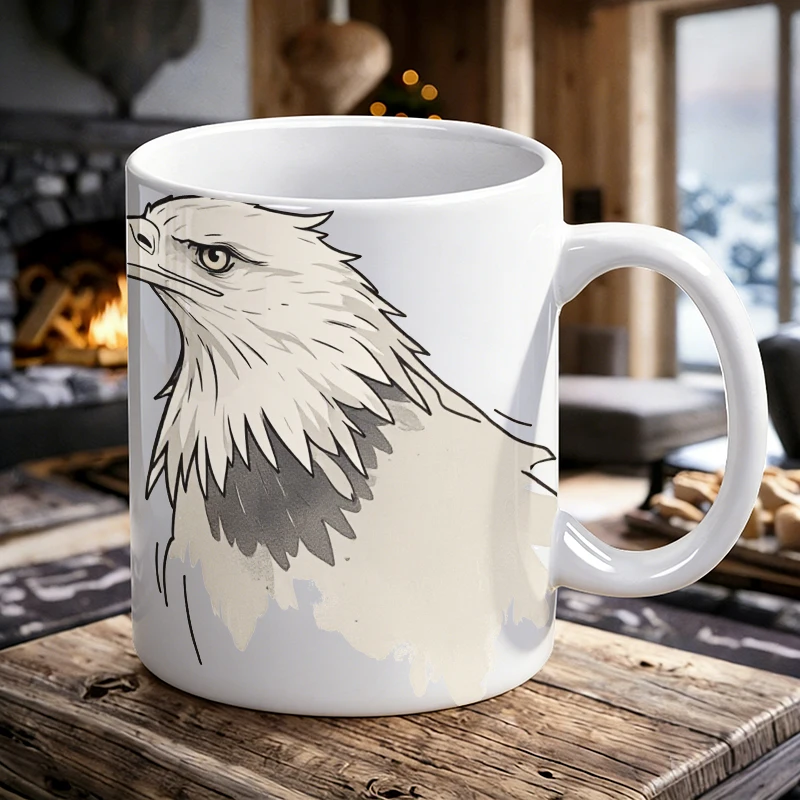 Independence Day Mug Coffee Cup Ceramic Cup Eagle Head Grayscale Printed Pattern for Mark Cup
Independence Day Mug Coffee Cup Ceramic Cup Eagle Head Grayscale Printed Pattern for Mark Cup