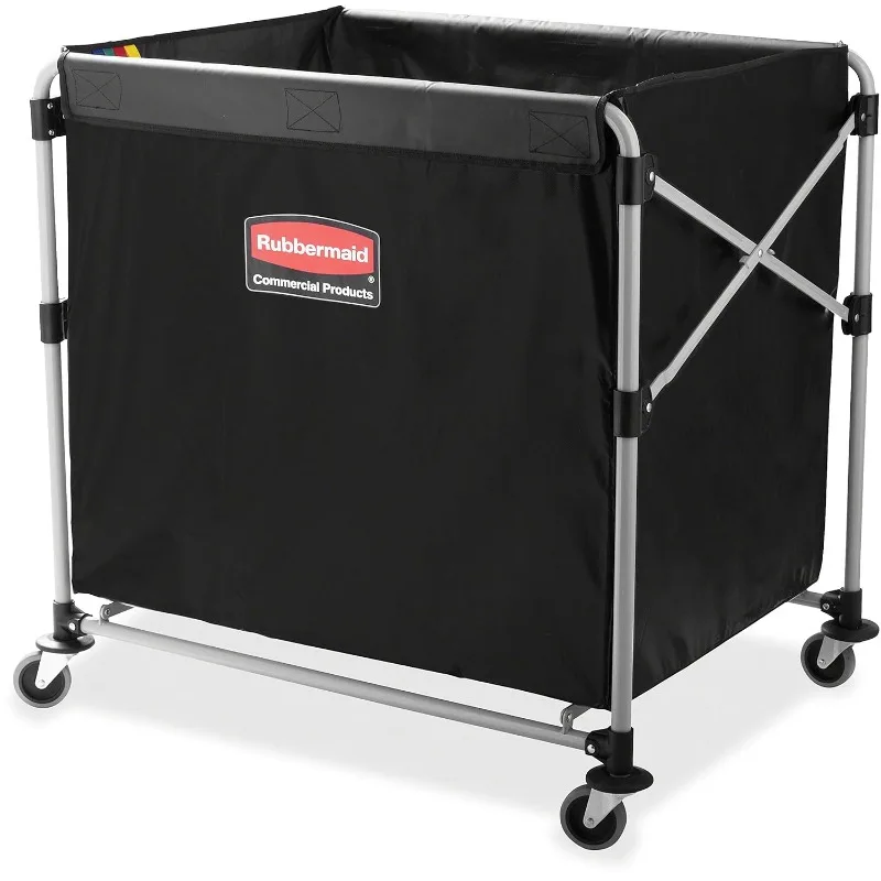 Rubbermaid Commercial Products, Collapsible X Cart, Black, Steel 8 Bushel Bin, Commercial Laundry Cart with Wheels for Hotel
Rubbermaid Commercial Products, Collapsible X Cart, Black, Steel 8 Bushel Bin, Commercial Laundry Cart with Wheels for Hotel
