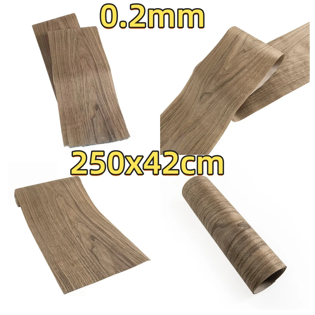 Natural Black Walnut Grain Veneer, 0.2mm Thick, Size 250x42cm, Suitable For Gift Box And Automotive Interior.
Natural Black Walnut Grain Veneer, 0.2mm Thick, Size 250x42cm, Suitable For Gift Box And Automotive Interior.