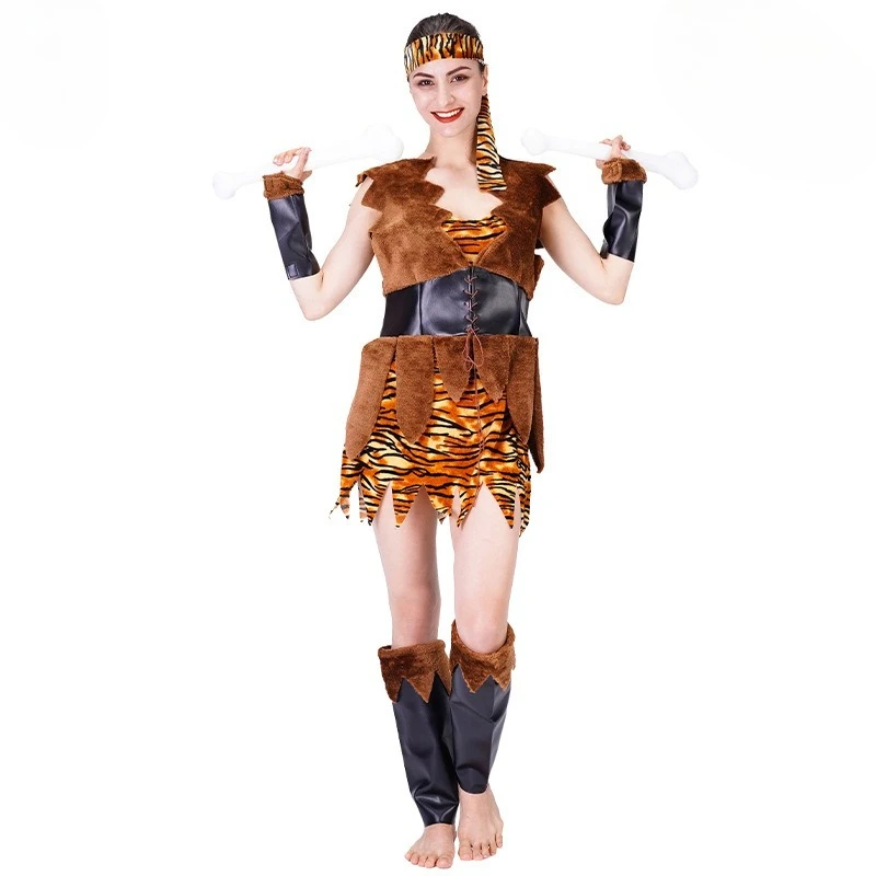 Women's Caveperson Costume, Primitive Person, Wild Person Party Dress, Stage Role-playing Suit, Leopard Print Dress
Women's Caveperson Costume, Primitive Person, Wild Person Party Dress, Stage Role-playing Suit, Leopard Print Dress