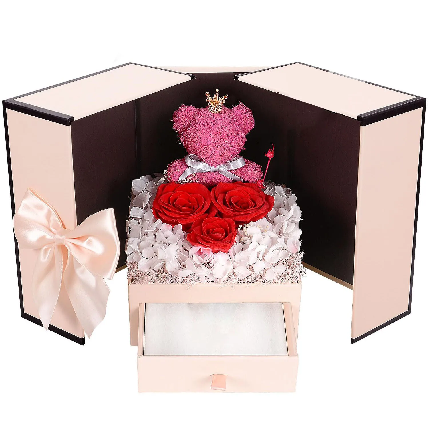 Eternal Rose Bear Gift Box With Drawer Wedding Anniversary Valentine's Day Birthday Party Flower Gifts for Women Girlfriends
Eternal Rose Bear Gift Box With Drawer Wedding Anniversary Valentine's Day Birthday Party Flower Gifts for Women Girlfriends