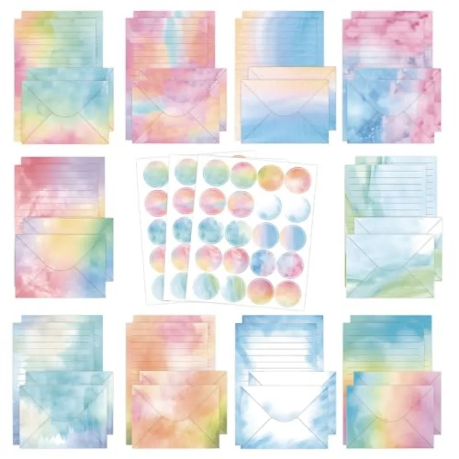 160 Pcs Stationery Set Letter and Envelopes 50 Lined Stationery Paper and 50 Matching Envelopes, 5.5 x 8.25 Inch Letter Writing
160 Pcs Stationery Set Letter and Envelopes 50 Lined Stationery Paper and 50 Matching Envelopes, 5.5 x 8.25 Inch Letter Writing