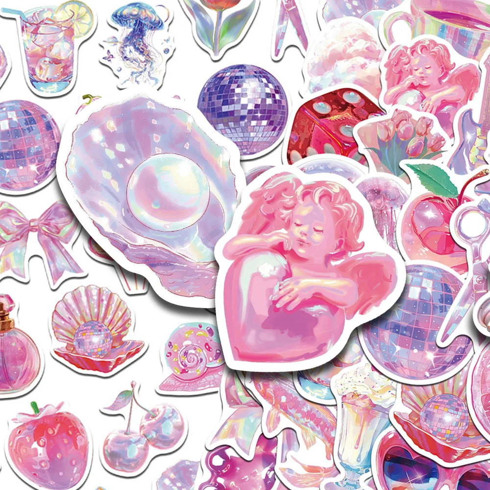 50pcs Pink Laser Small Objects Stickers Decals For Laptop Scrapbook Skateboard Helmet Suitcase DIY Graffiti Aesthetic Stickers
50pcs Pink Laser Small Objects Stickers Decals For Laptop Scrapbook Skateboard Helmet Suitcase DIY Graffiti Aesthetic Stickers