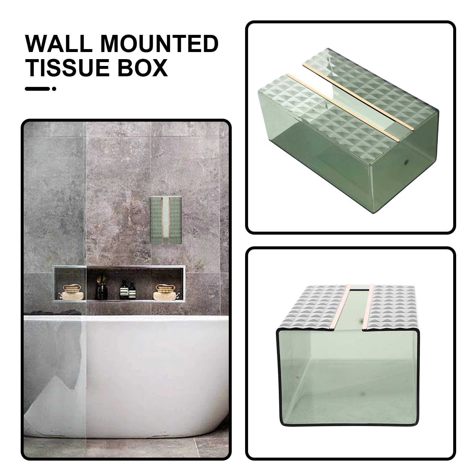 Mounted Box No Punching Transparent Home Bathroom Toilet Wall Storage Face Towel Case Wall-Mounted Napkin Holder Kitchen
Mounted Box No Punching Transparent Home Bathroom Toilet Wall Storage Face Towel Case Wall-Mounted Napkin Holder Kitchen