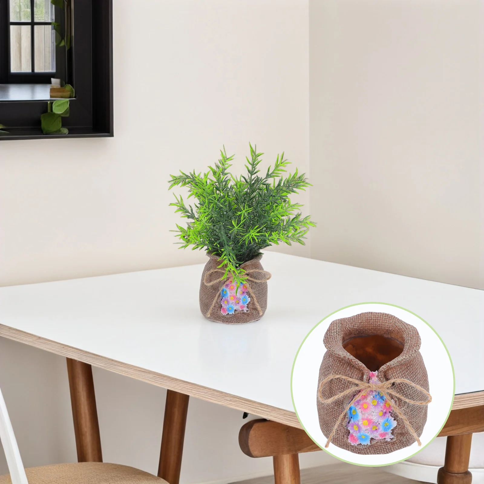 Unique Resin Burlap Bag Shaped Succulent Planter Garden Decor Small Plant Pot Artistic Design Versatile
Unique Resin Burlap Bag Shaped Succulent Planter Garden Decor Small Plant Pot Artistic Design Versatile