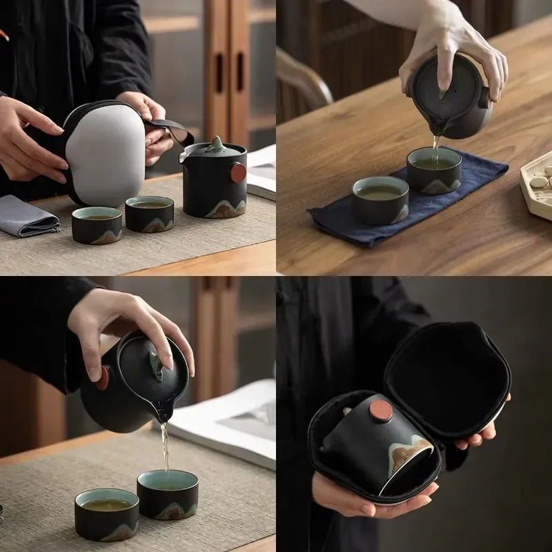 【CHIMU HOME】 Quick Cup One Pot Two Cups Stoneware Travel Set Portable Car Kung Fu Set Teapot Cup for Yuanshan
【CHIMU HOME】 Quick Cup One Pot Two Cups Stoneware Travel Set Portable Car Kung Fu Set Teapot Cup for Yuanshan