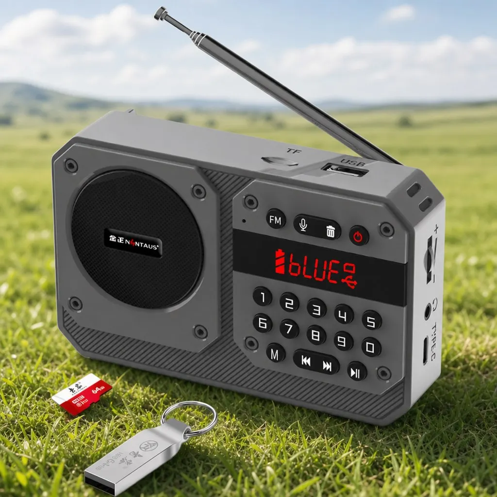 Mini Portable FM Radio Bluetooth Speaker with Mic, High Sensitivity Receiver, TF/USB Play
Mini Portable FM Radio Bluetooth Speaker with Mic, High Sensitivity Receiver, TF/USB Play