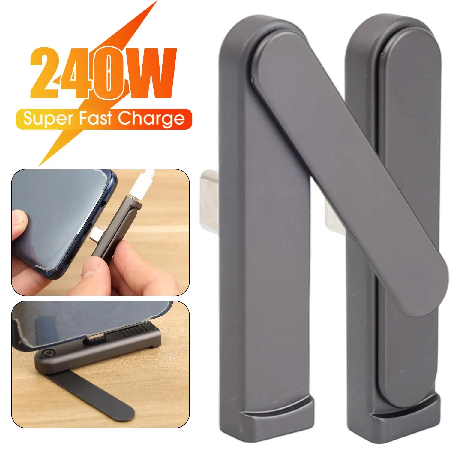 240W 5A Type C Invisible Phone Holder For iPhone Samsung Xiaomi Universal Portable Invisible Stand Foldable USB-C Bracket
240W 5A Type C Invisible Phone Holder For iPhone Samsung Xiaomi Universal Portable Invisible Stand Foldable USB-C Bracket