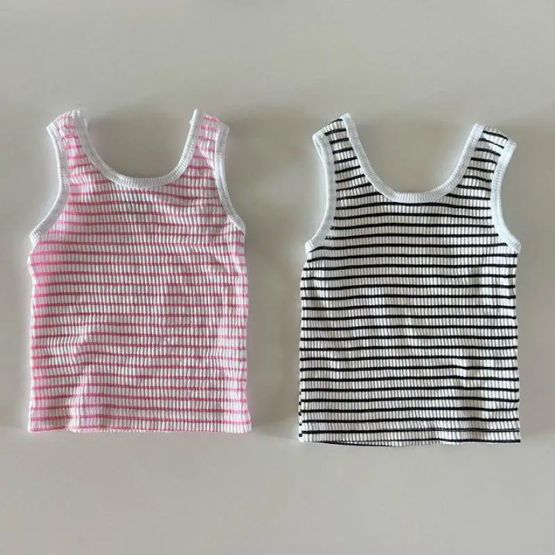 Summer New Baby Girl Striped Knitted Vest Infant Toddler Thin Cotton Breathable Sling Vest Children Sleeveless Top Kids Clothes
Summer New Baby Girl Striped Knitted Vest Infant Toddler Thin Cotton Breathable Sling Vest Children Sleeveless Top Kids Clothes