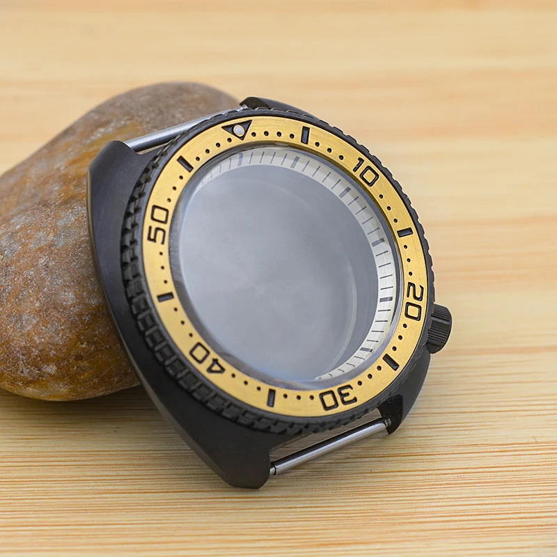 Black Case Gold Bezel NH35 NH36 4R36 7S26 Movement Case Fits Turtle Abalone 6105 Case Man Watch Repair replace Parts
Black Case Gold Bezel NH35 NH36 4R36 7S26 Movement Case Fits Turtle Abalone 6105 Case Man Watch Repair replace Parts
